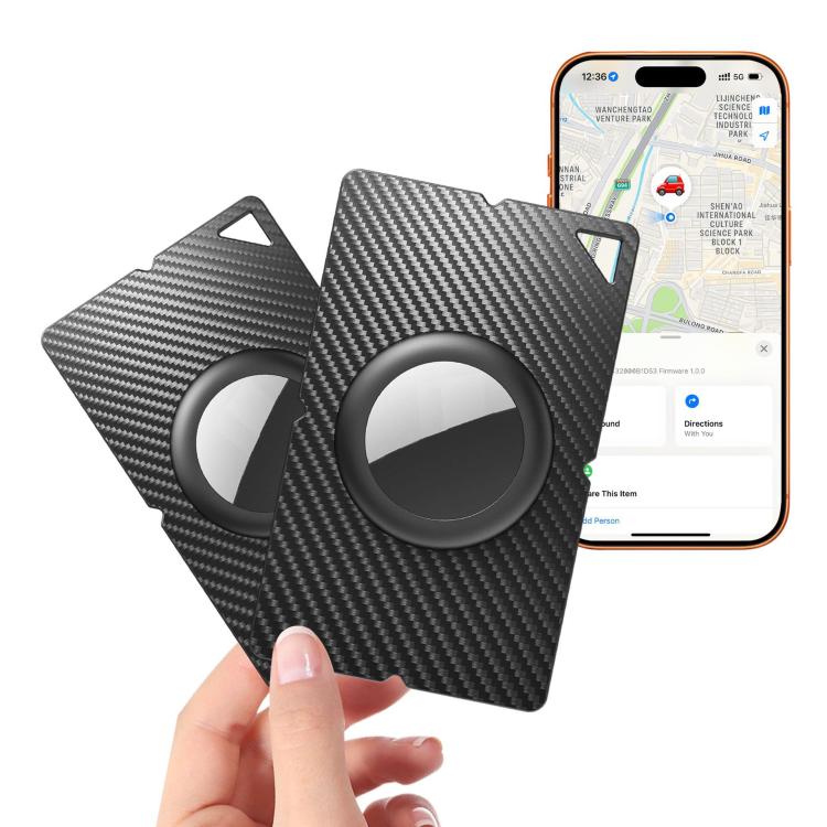 For AirTag Slim Card-Type Holder Case Wallet and Keychain Compatible Protective Cover