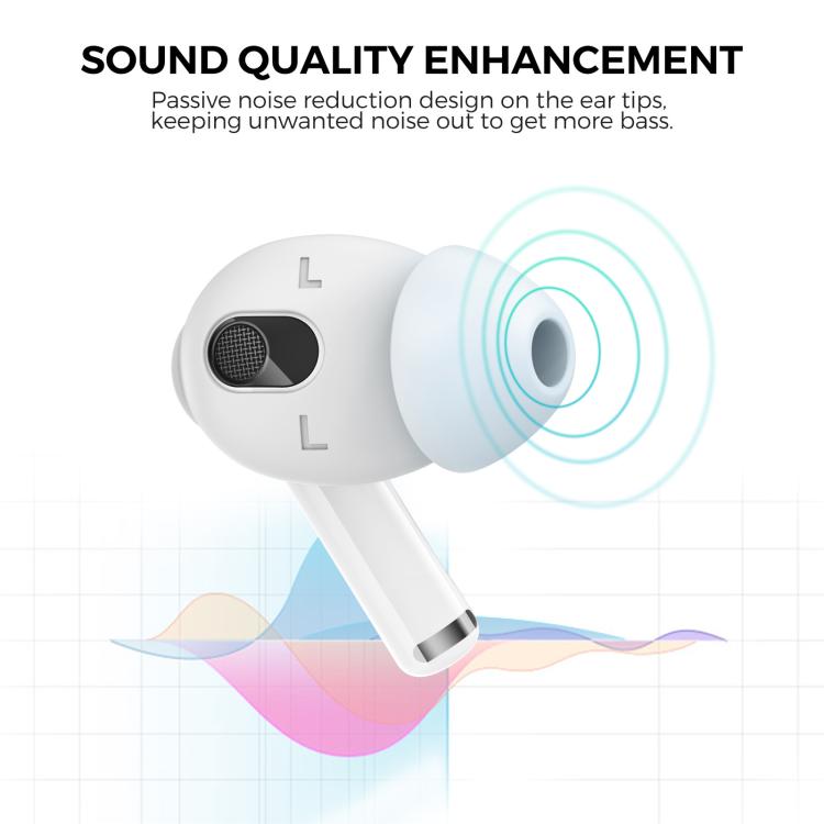 For AirPods 3 AhaStyle PT66-3 3pairs S+M+L Earphone Silicone Acoustic Earplugs