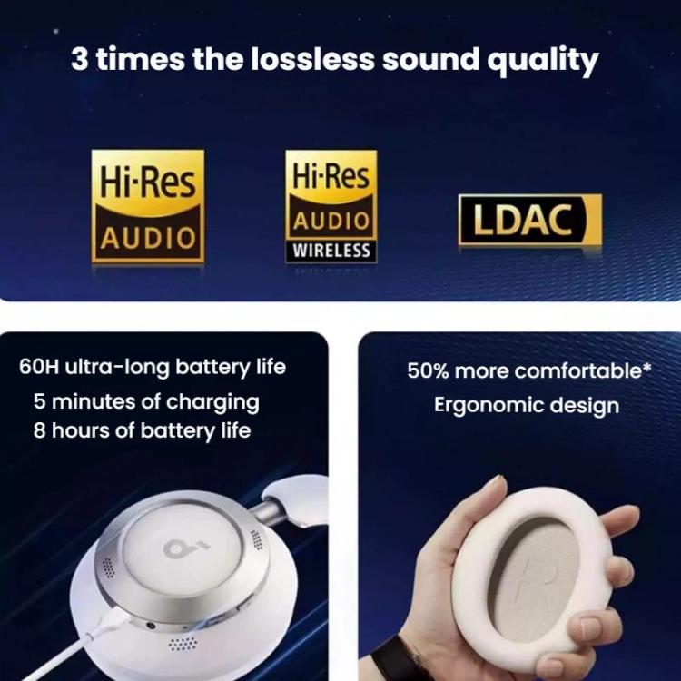 ANKER SoundCore SpaceOne Pro Noise Reduction Bluetooth Headset Gaming Headphone