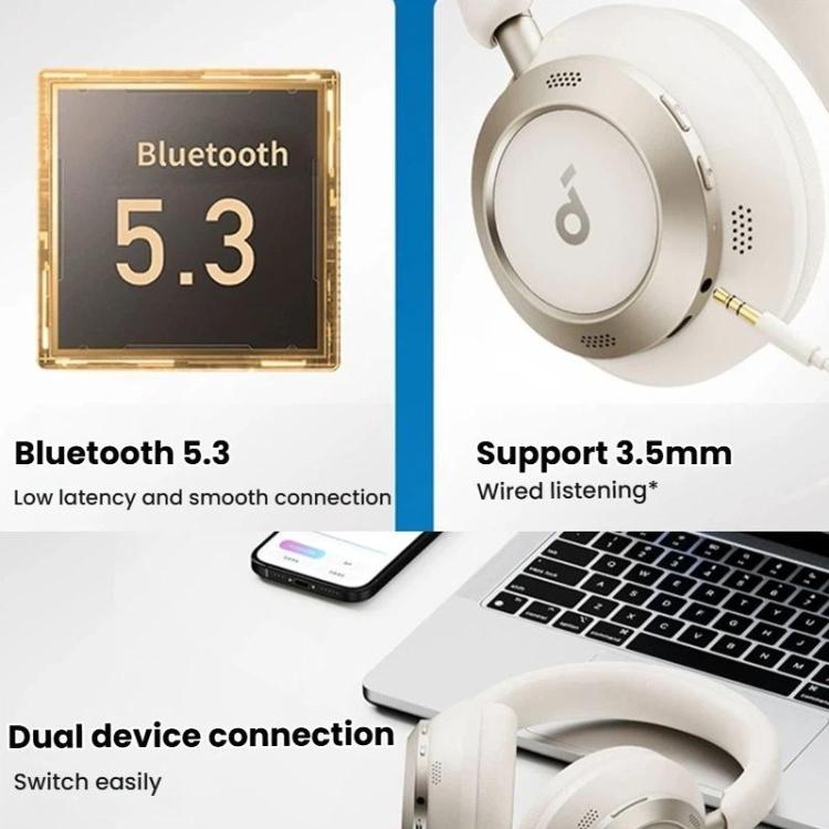 ANKER SoundCore SpaceOne Pro Noise Reduction Bluetooth Headset Gaming Headphone