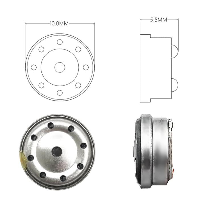 2pcs 10mm Carbon Nanotubes DLC CNT Diaphragm Unit Speaker DIY Low Frequency HIFI Vocal Headphone Speaker