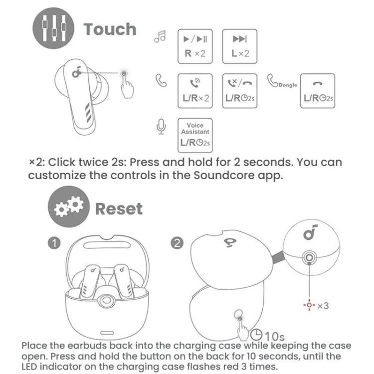 ANKER SoundCore VR P10 30ms Ultra-low Latency Wireless 2.4G Gaming Bluetooth Earphones