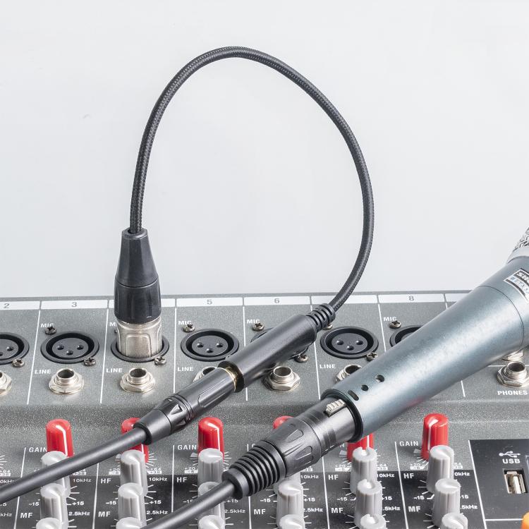 6.35mm Female to XLR Male to 1/4 inch TRS Audio Adapter Cable