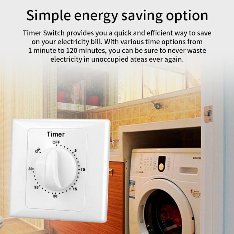 15A Countdown Timer Switch Socket With Power Indicator & Normally Open Function