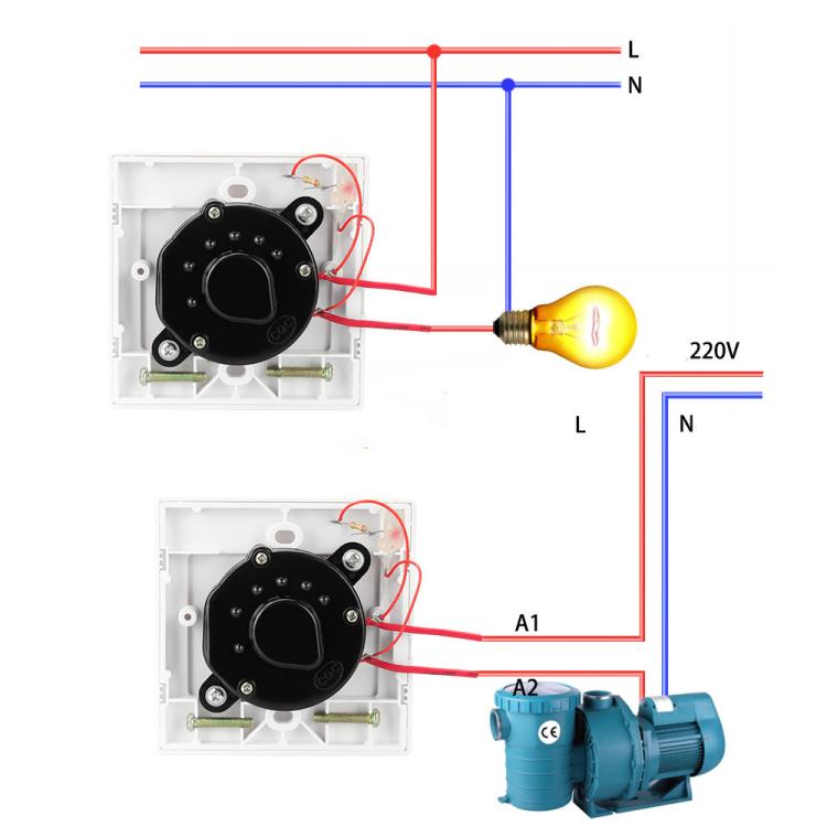 15A Countdown Timer Switch Socket With Power Indicator & Normally Open Function