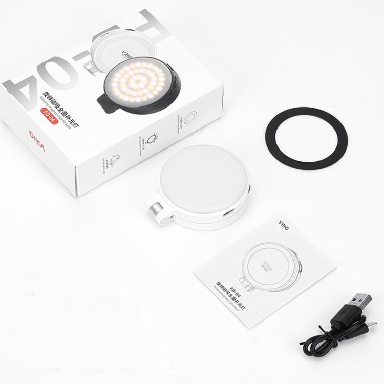 VRIG Magnetic Extendable Phone Fill Light With Mirror Foldable 2-In-1 Selfie Light Converts To Stand, 3 Color Temperatures