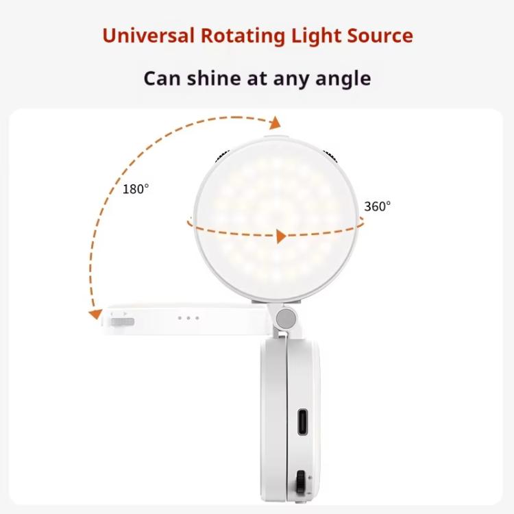 VRIG Magnetic Extendable Phone Fill Light With Mirror Foldable 2-In-1 Selfie Light Converts To Stand, 3 Color Temperatures