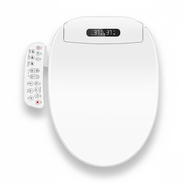 Smart Toilet Seat with Armrest Control Features Instant Heating, Warm Air Dryer, Self-Cleaning Nozzle, LED Night Light