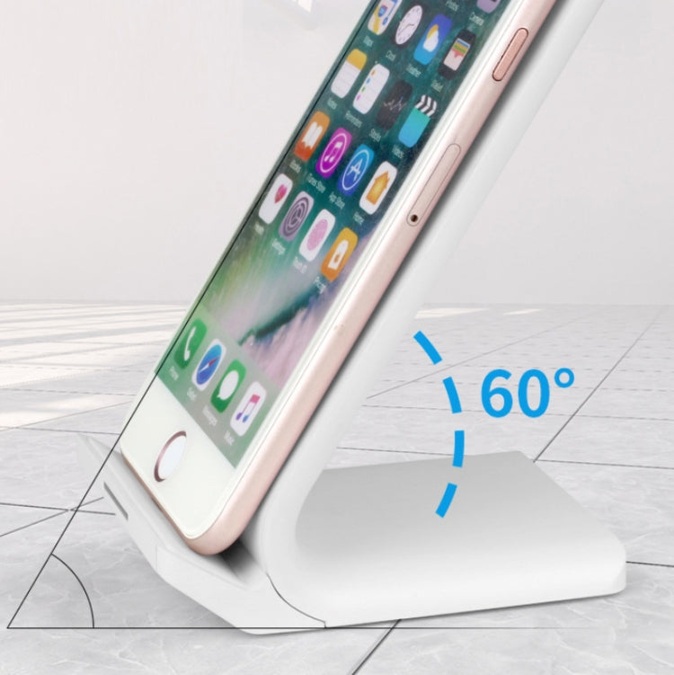R2 10W Vertical Mobile Phone Wireless Charger Smart Fast Charge Charging Stand Desktop Stand