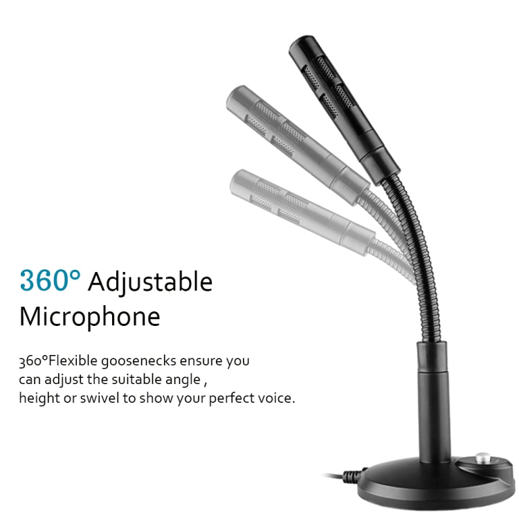 USB Condenser Microphone with Cable for Computer PC Desktop Laptop Notebook Cable Recording Gaming Podcasting