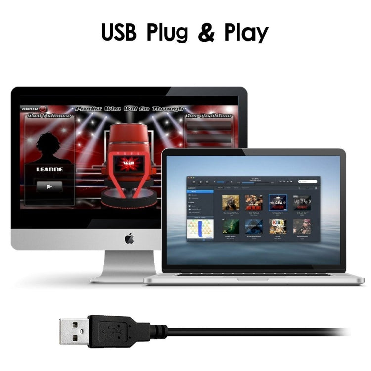 USB Condenser Microphone with Cable for Computer PC Desktop Laptop Notebook Cable Recording Gaming Podcasting