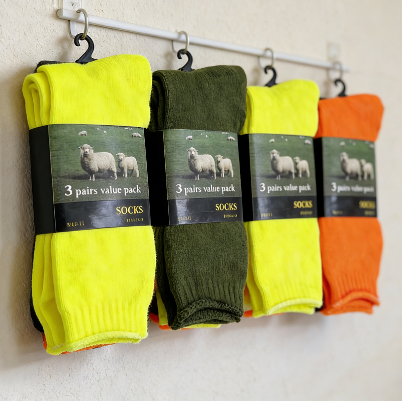 (12 Pairs) High Visible Safety Work Socks Cushioned Socks dealonline.co.nz