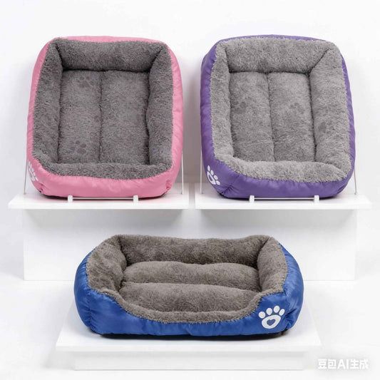 Colourful Calming Dog Bed Warming Washable XL 80cm