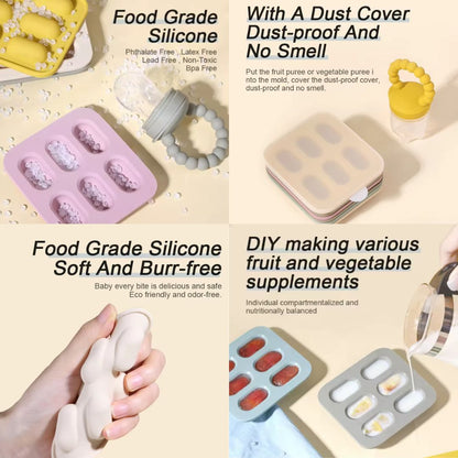 Baby Fruit Feeder  and Tray - Safe Self-Feeding & Teething Relief.