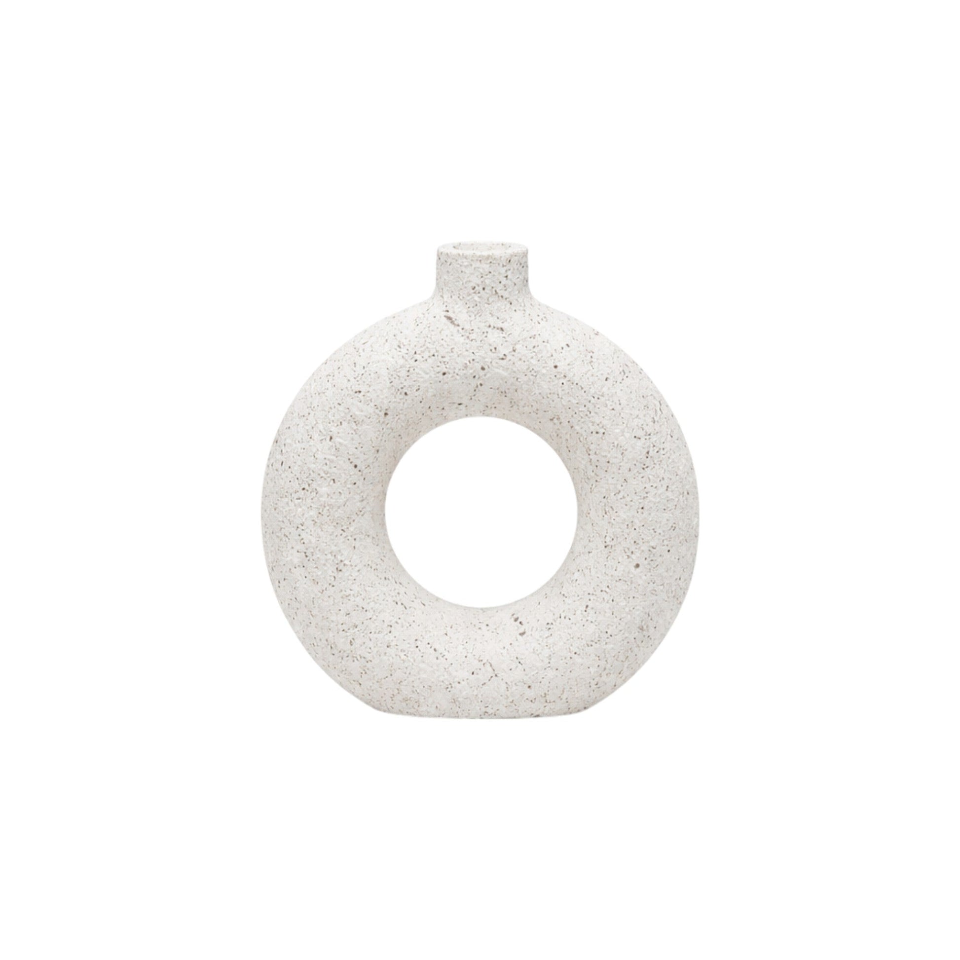 Frankly Cotton Textured Ceramic Ring Vase Nest & Stem Homewares