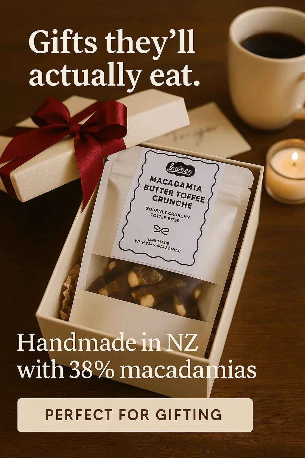Lowrey Macadamia Butter Toffee Crunché 8-Pack