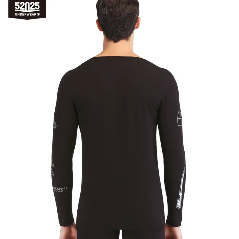 52025 NoirLuxe Men's Cashmere-Blend Thermal Underwear