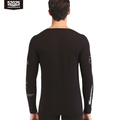 52025 NoirLuxe Men's Cashmere-Blend Thermal Underwear