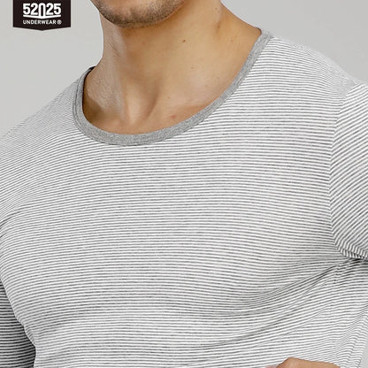 52025 StripeEase Men's Cotton-Modal Thermal Underwear