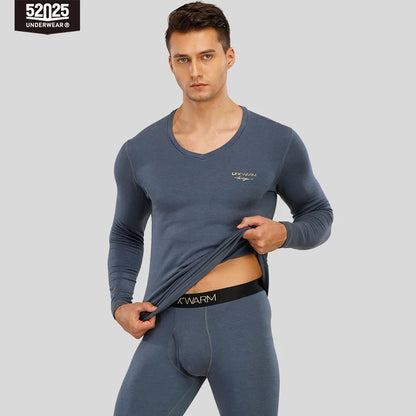 52025 LuxeWarm Men's Cashmere-Blend Thermal Underwear