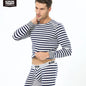 52025 StripeFlow Men's Viscose-Modal Thermal Underwear
