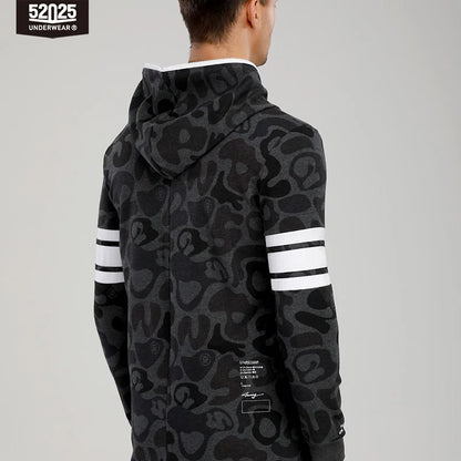 52025 Camo Hideaway Men's Cotton Hooded Lounge Onesie