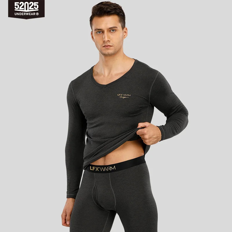 52025 LuxeWarm Men's Cashmere-Blend Thermal Underwear