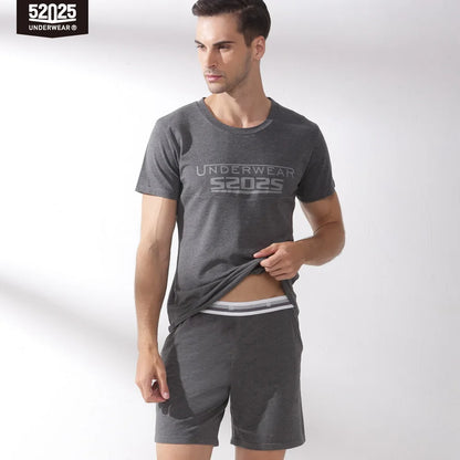 52025 NightEase Men's Cotton-Modal Short Pyjama Set