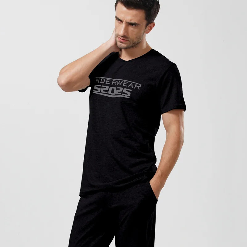 52025 NightEase Men's Cotton-Modal Short Pyjama Set