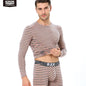 52025 StripeFlow Men's Viscose-Modal Thermal Underwear