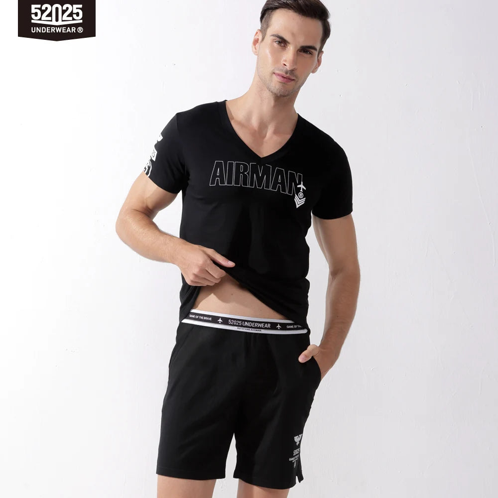 52025 NightEase Men's Cotton-Modal Short Pyjama Set