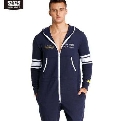 52025 Weekend Hideout Men's Cotton Hooded Lounge Onesie