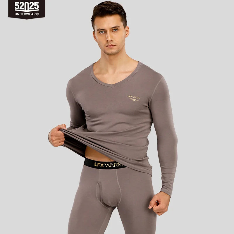 52025 LuxeWarm Men's Cashmere-Blend Thermal Underwear