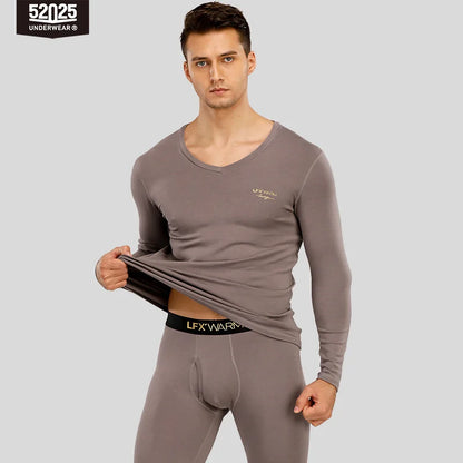 52025 LuxeWarm Men's Cashmere-Blend Thermal Underwear