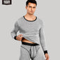 52025 StripeEase Men's Cotton-Modal Thermal Underwear