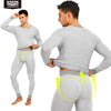 52025 StripeEase Men's Cotton-Modal Thermal Underwear