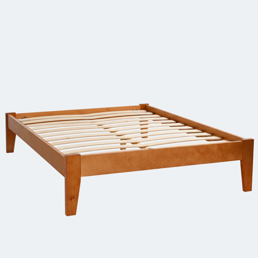 Hartland Solid Wood Bed Base Honey Double sue-e furniture
