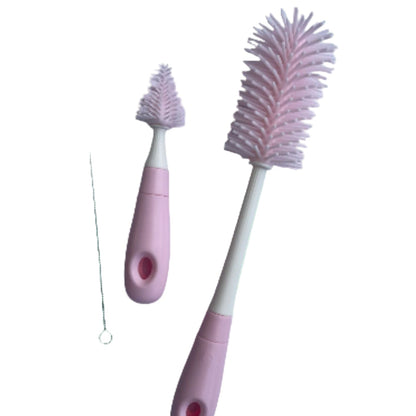 Silicone Bottle Brush Set 3-Pack - For Bottles, Teats & Straws