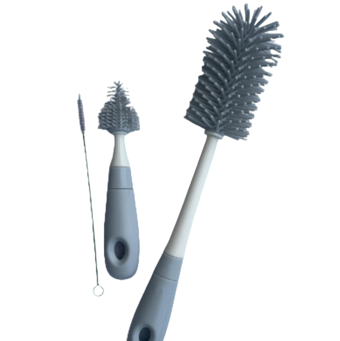 Silicone Baby Bottle Brush Set - 3 Piece Cleaning Kit