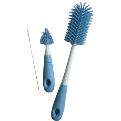 Silicone Baby Bottle Brush Set - 3 Piece Cleaning Kit