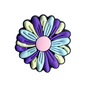 Purple & Blue Flower Charm Walkieez