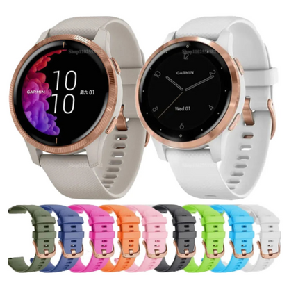 Silicone Replacement Strap for the Garmin Vivoactive 4S Series (available in 10 colours) Habicare