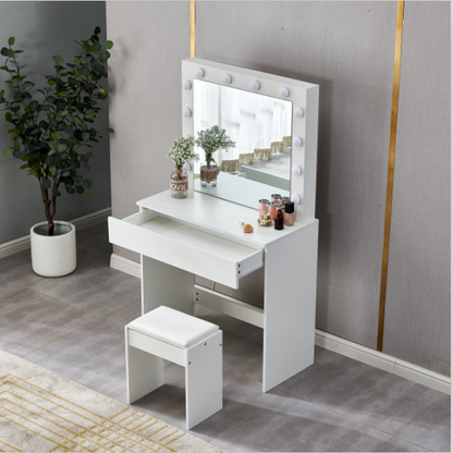 "York' LED Light Dressing Table and Stool sue-e furniture