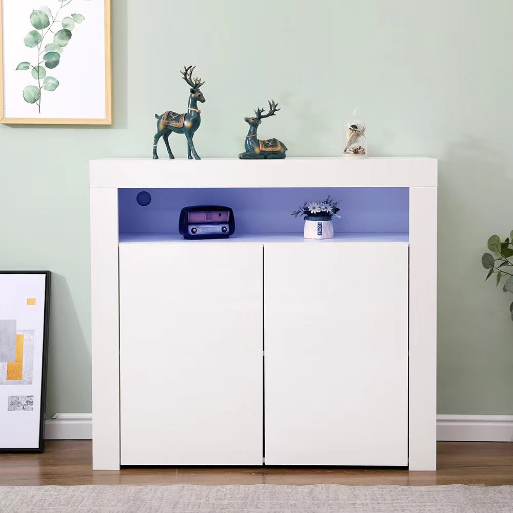 Panana' 2-door Side Cabinet with LED light (7colors) sue-e furniture