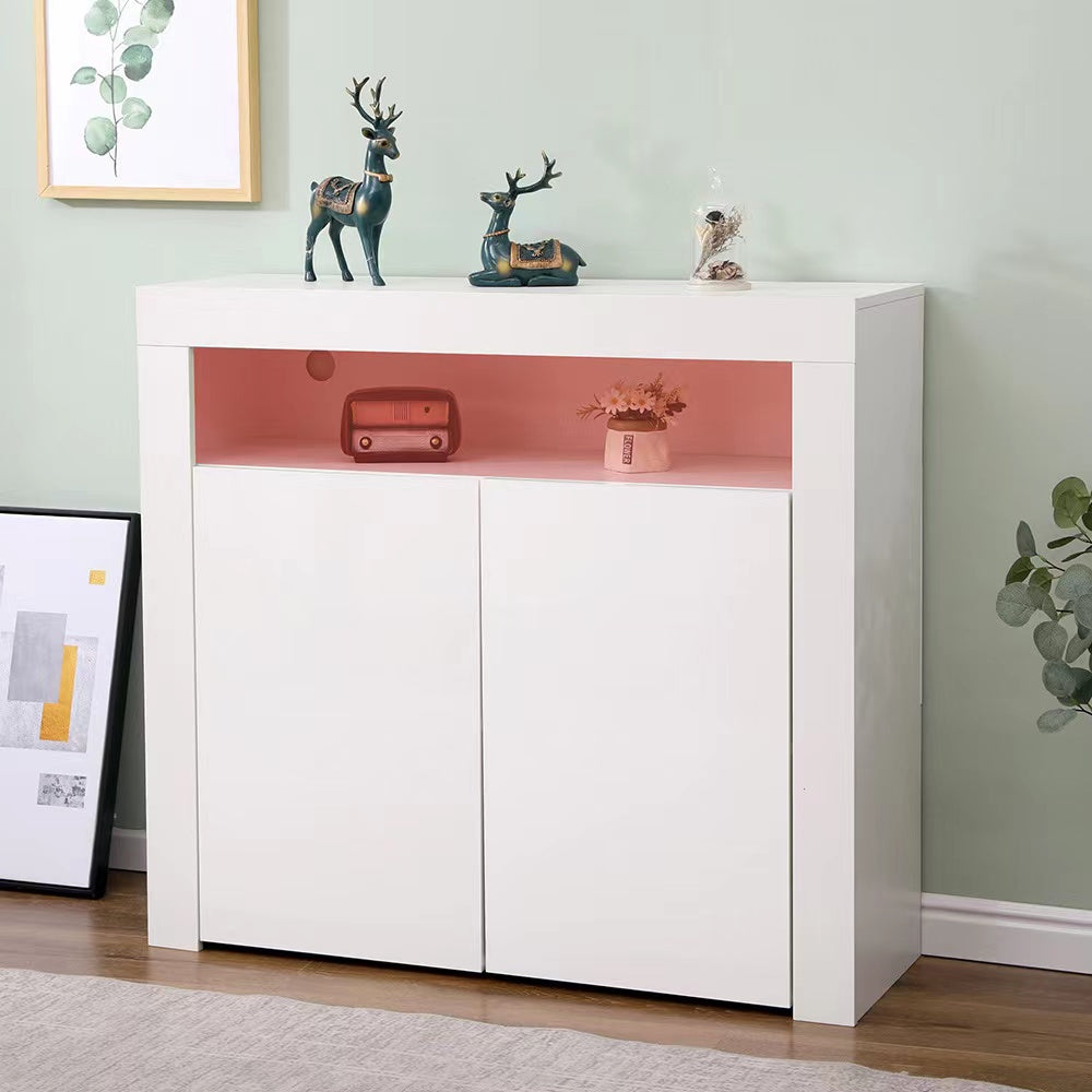 Panana' 2-door Side Cabinet with LED light (7colors) sue-e furniture