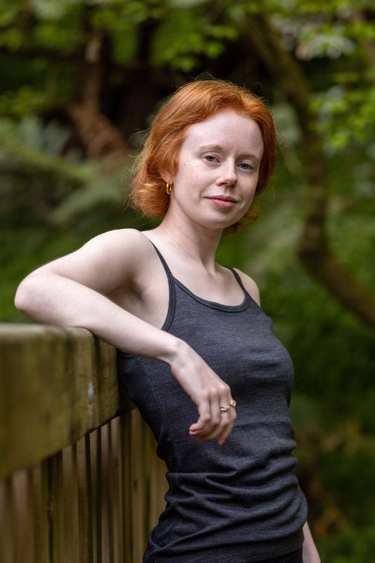 Women's Everyday Tank Top - 100% Merino Wool, Slate Grey Merino 365 NZ