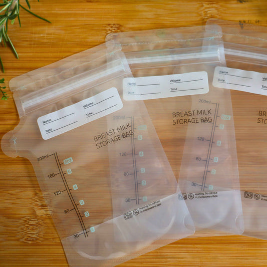 Breast Milk Storage Bags 200ml - 30 Pack, Pre-Sterilized, BPA-Free