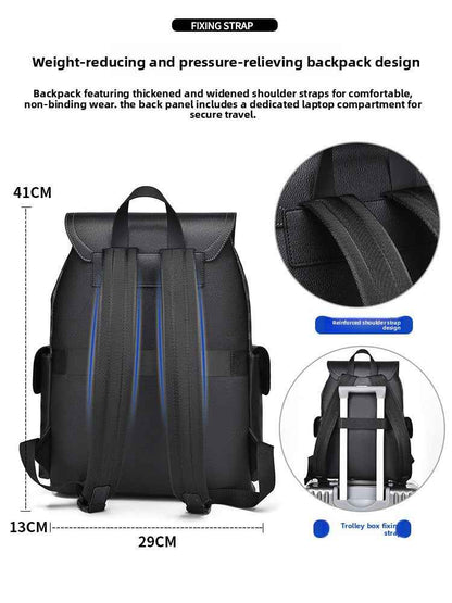Casual versatile backpack with a textured finish