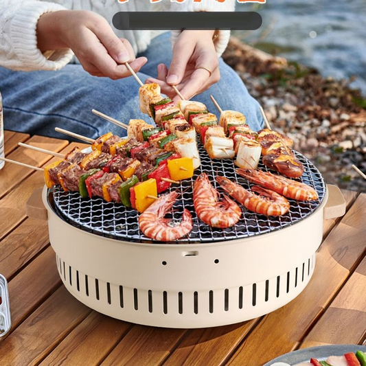 Charcoal Barbecue Gril Portable Charcoal BBQ Grill Stove Home Party Outdoor dealonline.co.nz