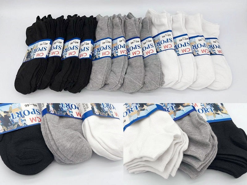 (36 Pairs) MIX colour Thin Ankle Socks  M7-11/ W9-13 dealonline.co.nz